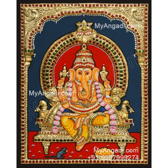 Ganesha 3D Tanjore Painting