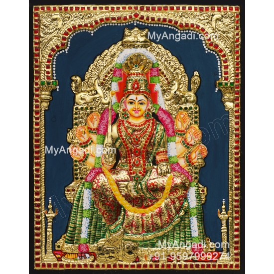 Samayapura Mariamman 3D Tanjore Painting