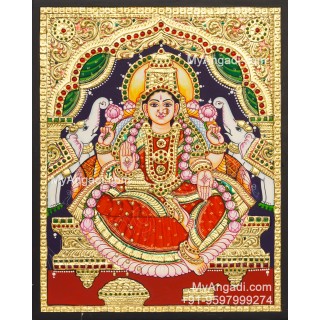 Gajalakshmi Tanjore Painting