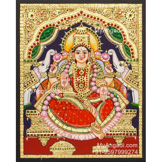 Gajalakshmi Tanjore Painting