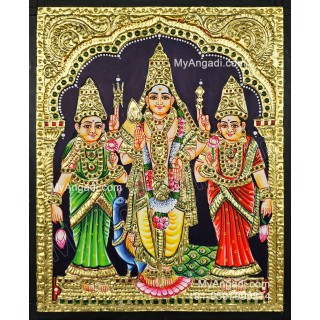 Valli Deivanai Murugan Tanjore Painting