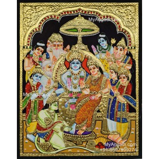 Ramar Pattabhishekam Tanjore Painting