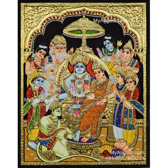 Ramar Pattabhishekam Tanjore Painting