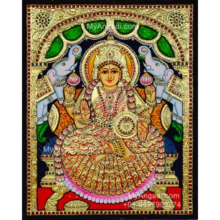 Gajalakshmi Tanjore Painting