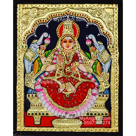 Gajalakshmi Tanjore Painting