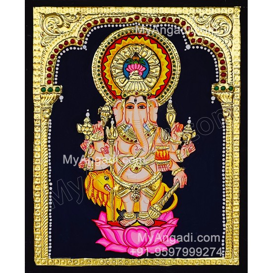 Kan Drishti Ganapathi Tanjore Painting Kan Drishti Ganapathi Tanjore Painting