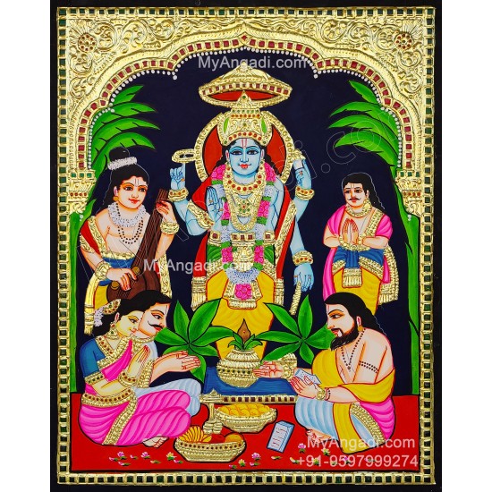 Sathya Narayanan Tanjore Painting Sathya Narayanan Tanjore Painting