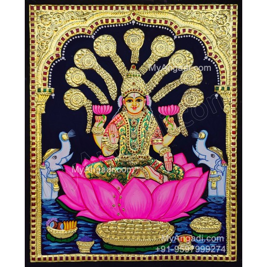 Gajalakshmi Tanjore Painting