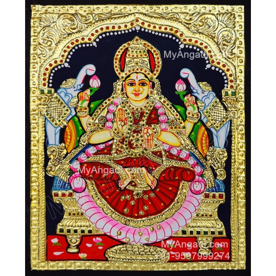 Gajalakshmi Tanjore Painting