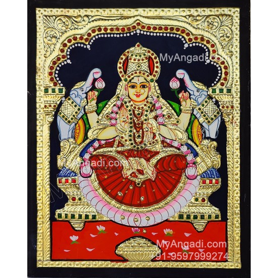 Gajalakshmi Tanjore Painting