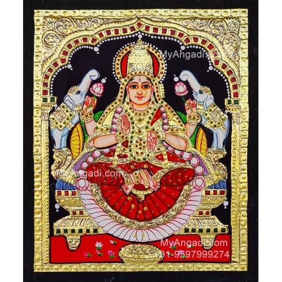 Gajalakshmi Tanjore Painting