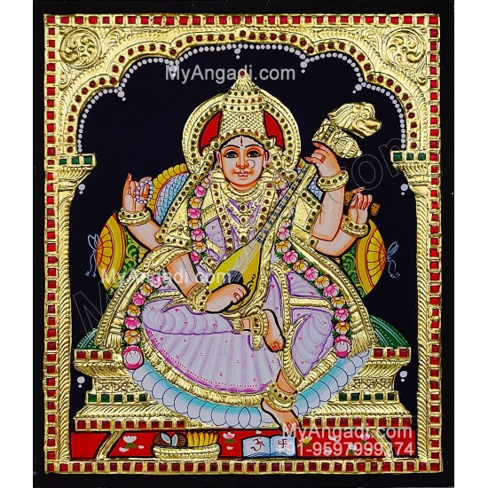 5 Set Ganesha Murugan Balaji Lakshmi Saraswathi Tanjore painting