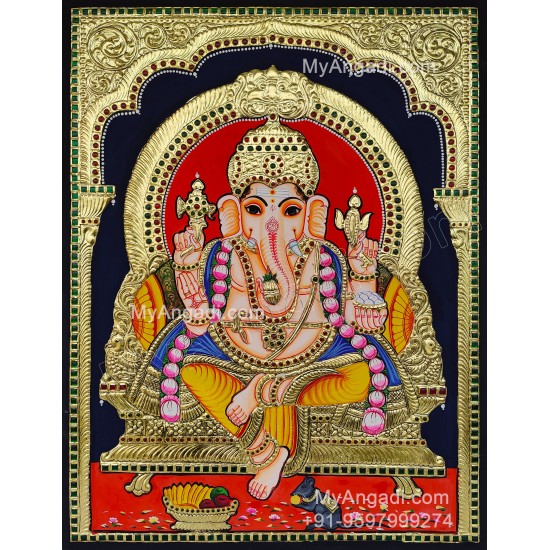 Ganesha Tanjore Painting Ganesha Tanjore Painting