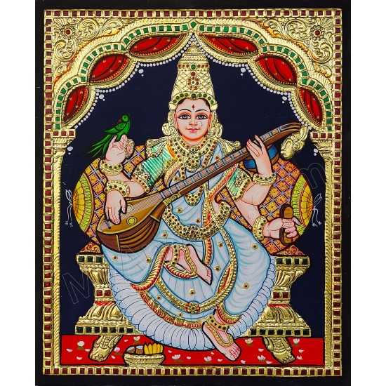 Saraswathi Tanjore Painting