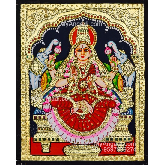 Gajalakshmi Tanjore Painting