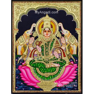 Gajalakshmi Tanjore Painting