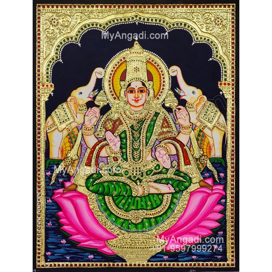 Gajalakshmi Tanjore Painting