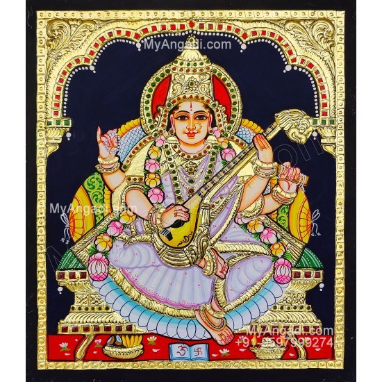 5 Set Ganesha Murugan Balaji Lakshmi Saraswathi Tanjore painting