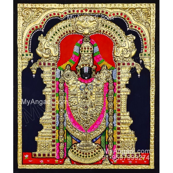 5 Set Ganesha Murugan Balaji Lakshmi Saraswathi Tanjore painting