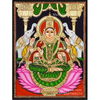 Gajalakshmi Tanjore Painting