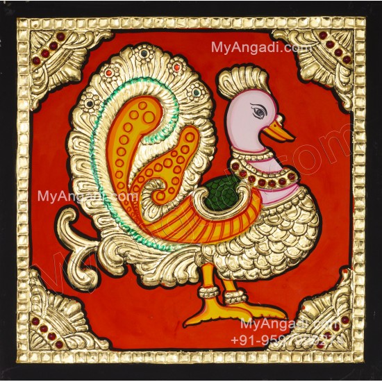 Annam Swan / Anna Pakshi Tanjore Painting