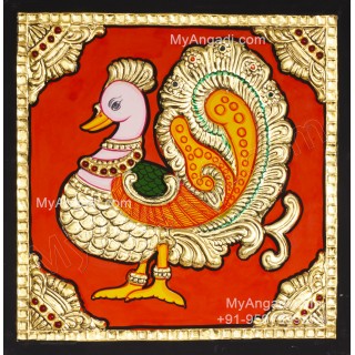 Annam Swan / Anna Pakshi Tanjore Painting