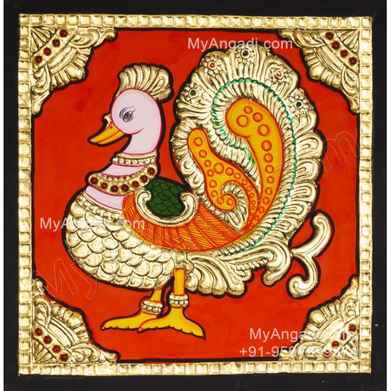 Annam Swan / Anna Pakshi Tanjore Painting