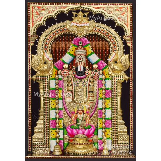 3d Balaji Lakshmi Tanjore Painting