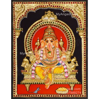 Ganesha 3D Tanjore Painting