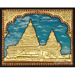 Mammallapuram Shore  temple Tanjore Painting