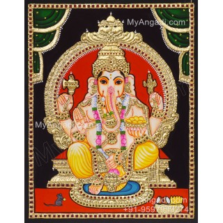 Ganapathi Tanjore Painting 