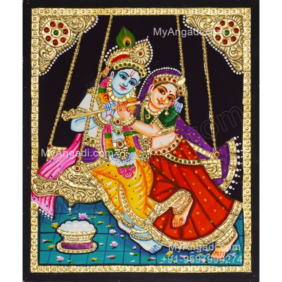 Radha Krishna Tanjore Painting