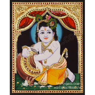 Butter Krishna Tanjore Painting