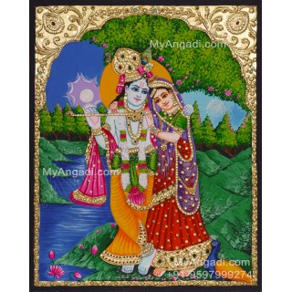 Radha Krishna Tanjore Painting