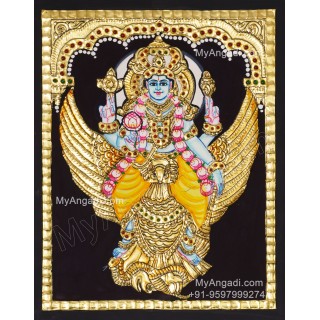 Perumal  Garudar Tanjore Painting