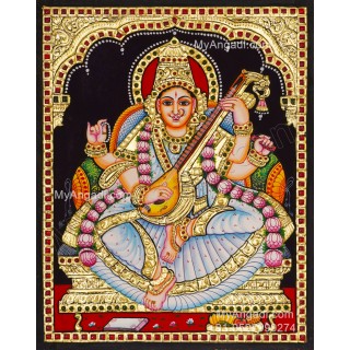 Saraswathi Tanjore Painting