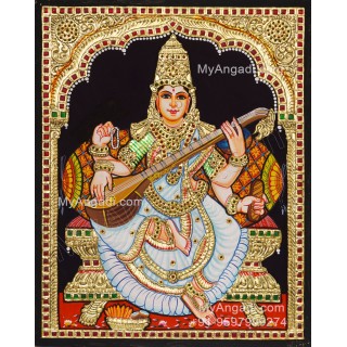 Saraswathi Tanjore Painting