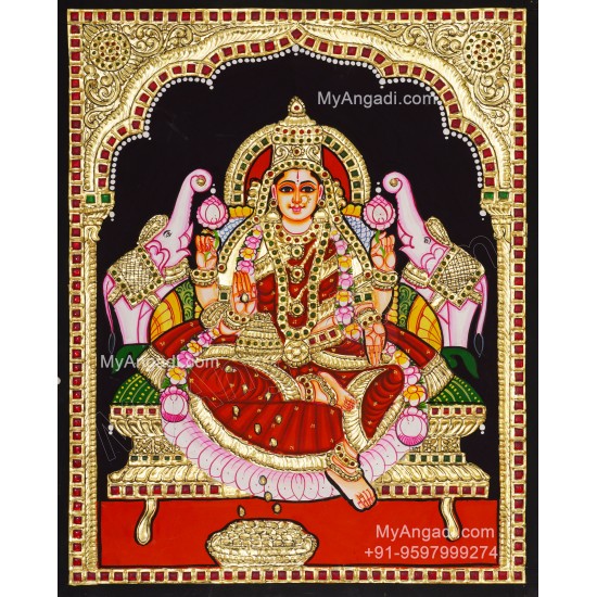 Gajalakshmi Tanjore Painting