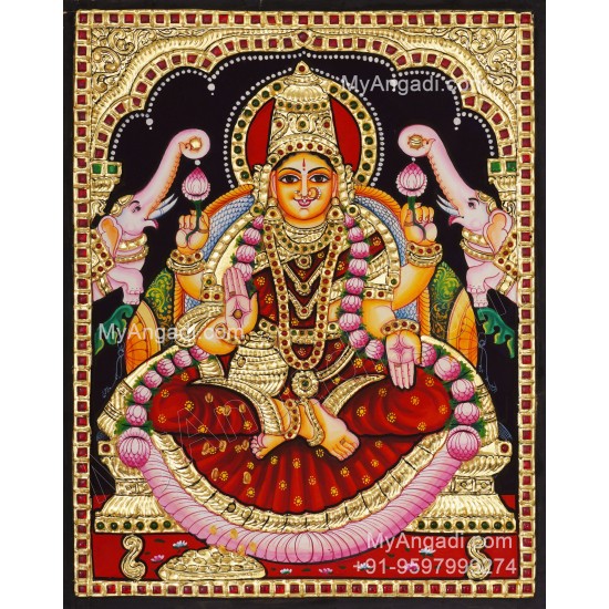 Gajalakshmi Tanjore Painting