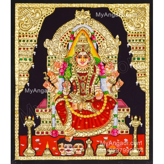 Samayapurathu Mariamman Tanjore Painting