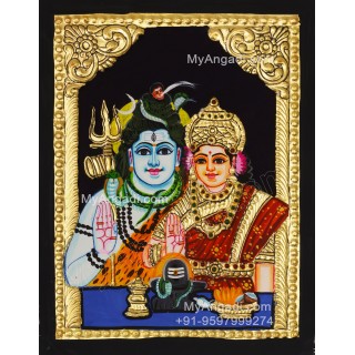 Shivan  Parvathi Tanjore Paintings