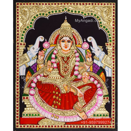 Gajalakshmi Tanjore Painting