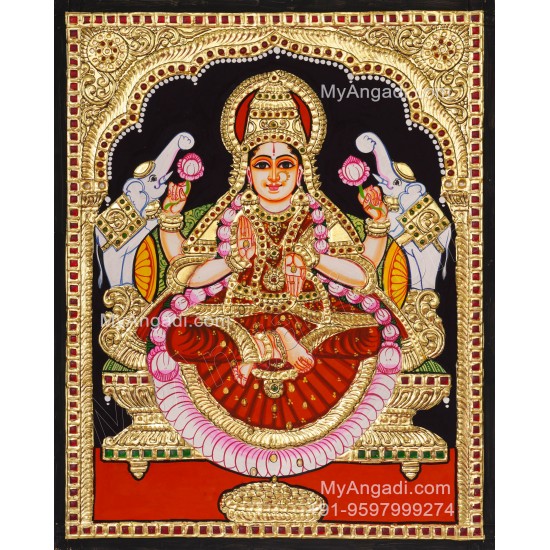 Gajalakshmi Tanjore Painting