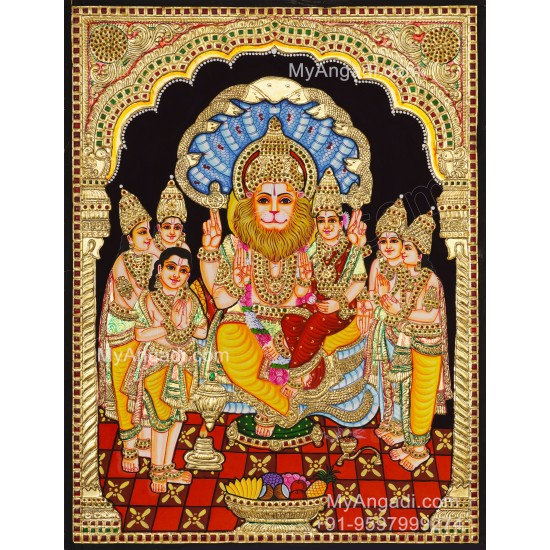 Lakshmi Narasimhar Tanjore Painting