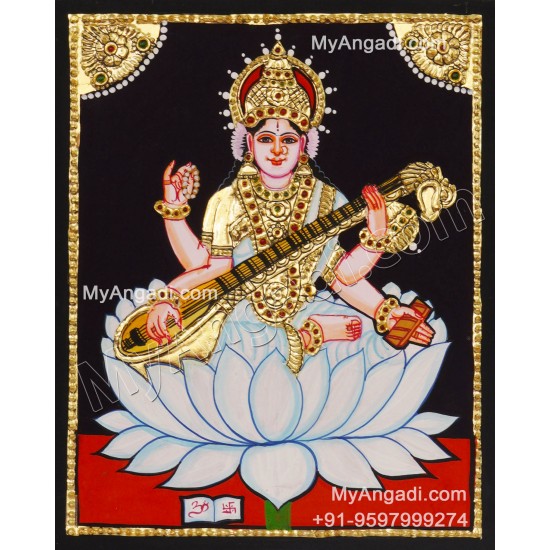 Saraswathi Tanjore Painting