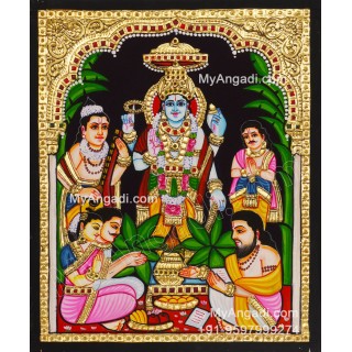 Sathya Narayana Swami Tanjore Painting