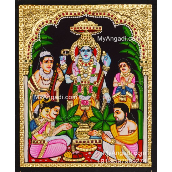 Sathya Narayana Swami Tanjore Painting