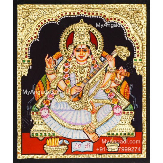 Saraswathi Tanjore Painting