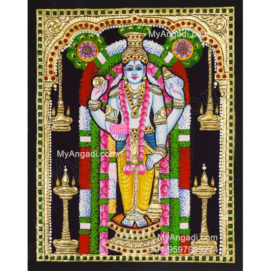 Guruvayurappan Tanjore Painting, Guruvayurappan Tanjore Painting