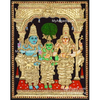 Girija Kalyanam - Shiva Parvati Kalyanam Wedding - Tanjore Painting